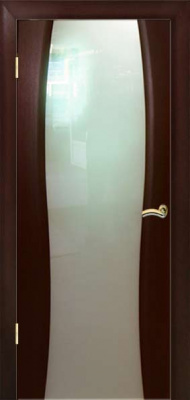 Межкомнатная дверь Ситидорс Жемчуг-2 стекло белый триплекс Венге