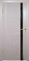 Межкомнатная дверь Ситидорс Бриллиант-1 стекло черный триплекс со стразами Беленый дуб