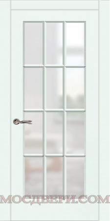 Межкомнатная дверь Ситидорс Олимп-2 эмаль стекло прозрачное RAL 9003