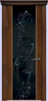 Межкомнатная дверь Палермо-3 стекло Этюд Темный орех тон 1