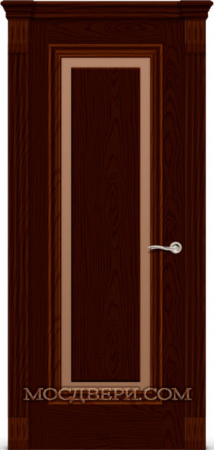 Межкомнатная дверь Ситидорс Элеганс-5 стекло бронза триплекс Ясень шоколад