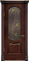 Межкомнатная дверь Анкона стекло Колосья Красное дерево
