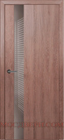 Межкомнатная дверь Status Avanta 903 стекло лакобель вертикаль Дуб капучино