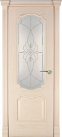Межкомнатная дверь Анкона стекло Виттория 2 белое Ясень белый тон 6