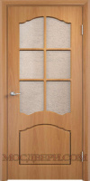 Межкомнатная дверь Лидия Стекло узорчатое тонированное Миланский орех