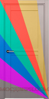 Межкомнатная дверь Status Elegant 143 стекло Канны Эмаль. Стандарт RAL 7004,7015,1015,1019,9003.