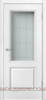 Межкомнатная дверь Классик 2 эмаль остекленная RAL 9003