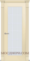 Межкомнатная дверь Ситидорс Эмили эмаль стекло с рисунком RAL 1015 Решётка