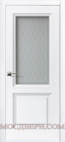 Межкомнатная дверь Viva Вива 2 эмаль стекло ромб Ral 9003 