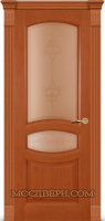 Межкомнатная дверь Ситидорс Топаз стекло бронза с гравировкой Темный анегри