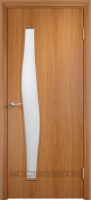 Межкомнатная дверь Verda Тип С-10 стекло сатинато Миланский орех