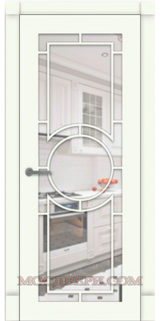 Межкомнатная дверь Ситидорс Версаль-1 эмаль стекло триплекс белое RAL 9010