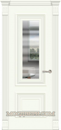 Межкомнатная дверь Ситидорс Мартель-1 стекло зеркало RAL 9010