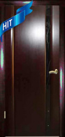 Межкомнатная дверь Ситидорс Бриллиант-1 стекло черный триплекс со стразами Венге. Витринный образец Левая дверь.
