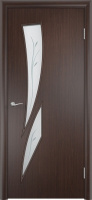 Межкомнатная дверь Verda Тип С-02 стекло сатинато с фьюзингом Венге